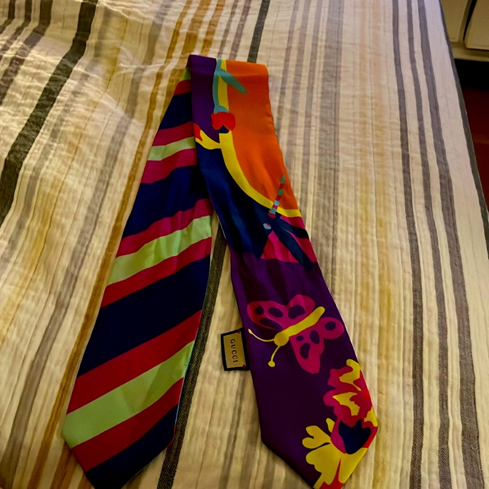 gucci silk scarf double sided